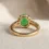 private label 10K yellow gold jade engagement ring supplier — custom jewelry manufacturing photo 1