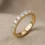 private label 9K yellow gold IGI lab-grown diamond anniversary ring supplier — custom jewelry manufacturing photo 1
