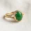 OEM 10K yellow gold jade engagement ring manufacturer — custom jewelry manufacturing photo 1