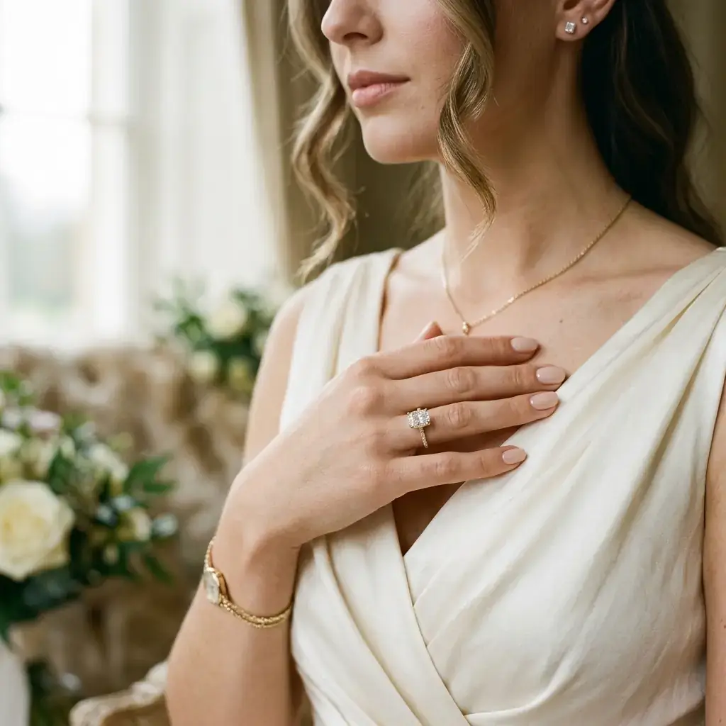 private label 9K yellow gold lab-grown diamond custom ring supplier — custom jewelry manufacturing photo 2