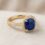 OEM 10K yellow gold lapis lazuli engagement ring manufacturer — custom jewelry manufacturing photo 1