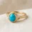 OEM 10K yellow gold turquoise engagement ring manufacturer — custom jewelry manufacturing photo 1
