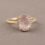 private label 10K yellow gold rose quartz engagement ring supplier — custom jewelry manufacturing photo 1