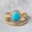 custom 10K yellow gold turquoise engagement ring — custom jewelry manufacturing photo 1