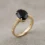 OEM 10K yellow gold obsidian engagement ring manufacturer — custom jewelry manufacturing photo 1