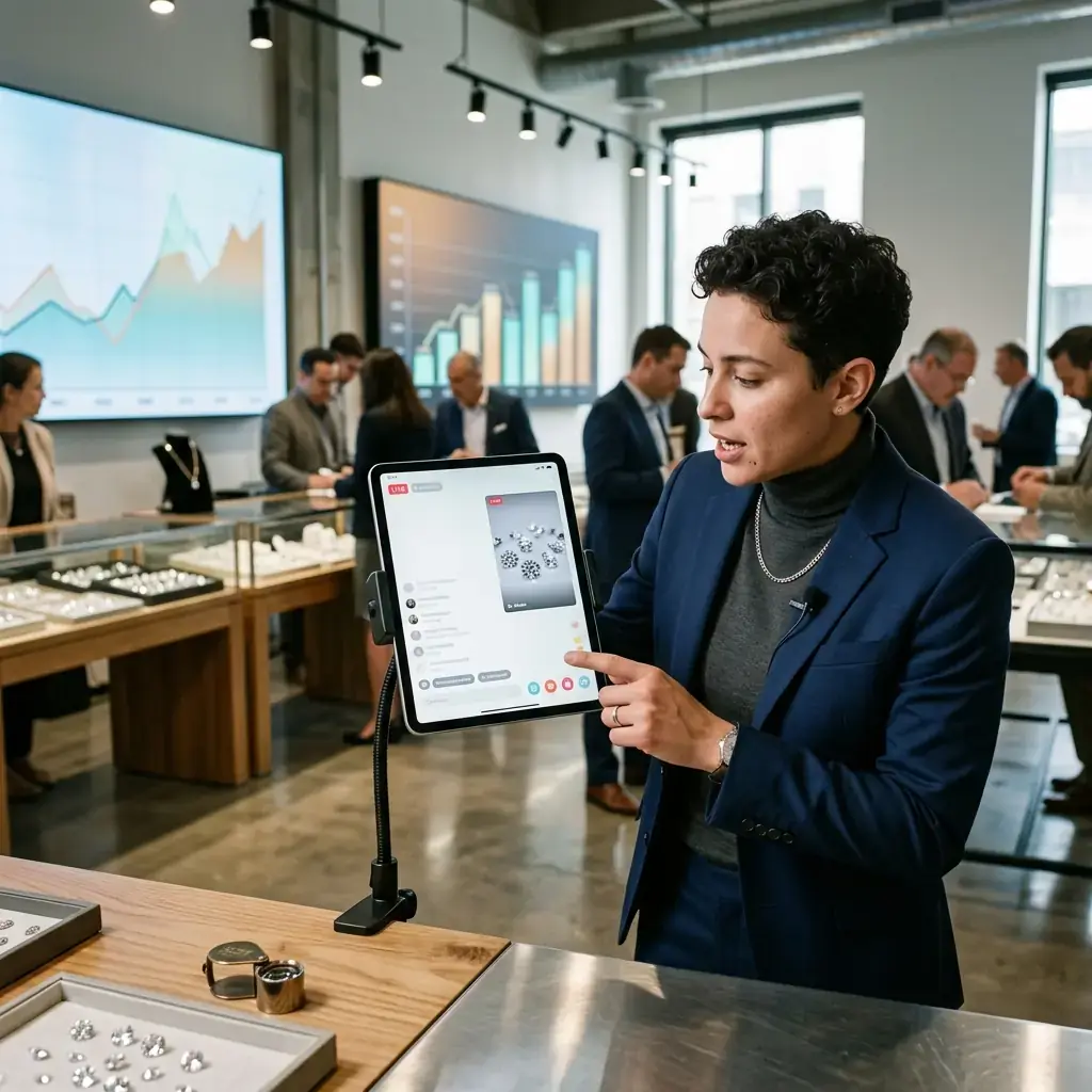Live Diamond Auctions Find a New Home on TikTok Shop — jewelry industry news editorial photo