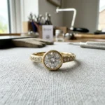 small batch 9K yellow gold GIA natural diamond custom ring manufacturer — custom jewelry manufacturing photo 1