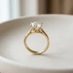 fine jewelry OEM factory for 9K yellow gold GIA natural diamond custom ring — custom jewelry manufacturing photo 1