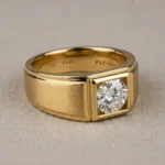private label 9K yellow gold IGI lab-grown diamond men's ring supplier — custom jewelry manufacturing photo 1