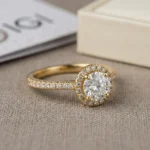 private label 9K yellow gold IGI lab-grown diamond women's ring supplier — custom jewelry manufacturing photo 1