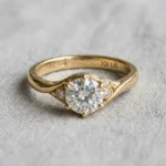 small batch 9K yellow gold IGI lab-grown diamond custom ring manufacturer — custom jewelry manufacturing photo 1