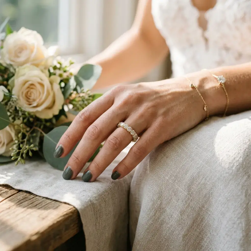 OEM 10K yellow gold lab-grown diamond eternity ring manufacturer — custom jewelry manufacturing photo 2