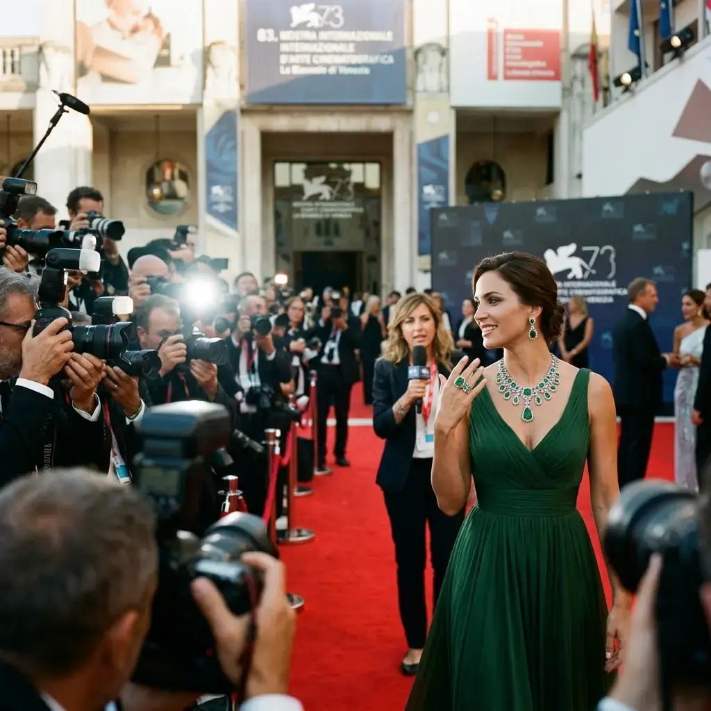 Venice Film Festival Puts Emeralds in the Spotlight — jewelry industry news editorial photo