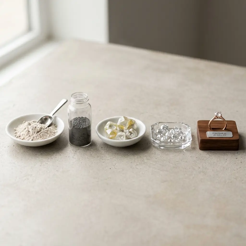 from ashes to diamond process timeline — custom jewelry manufacturing photo 1