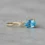 private label 9K yellow gold blue topaz earring supplier — custom jewelry manufacturing photo 1