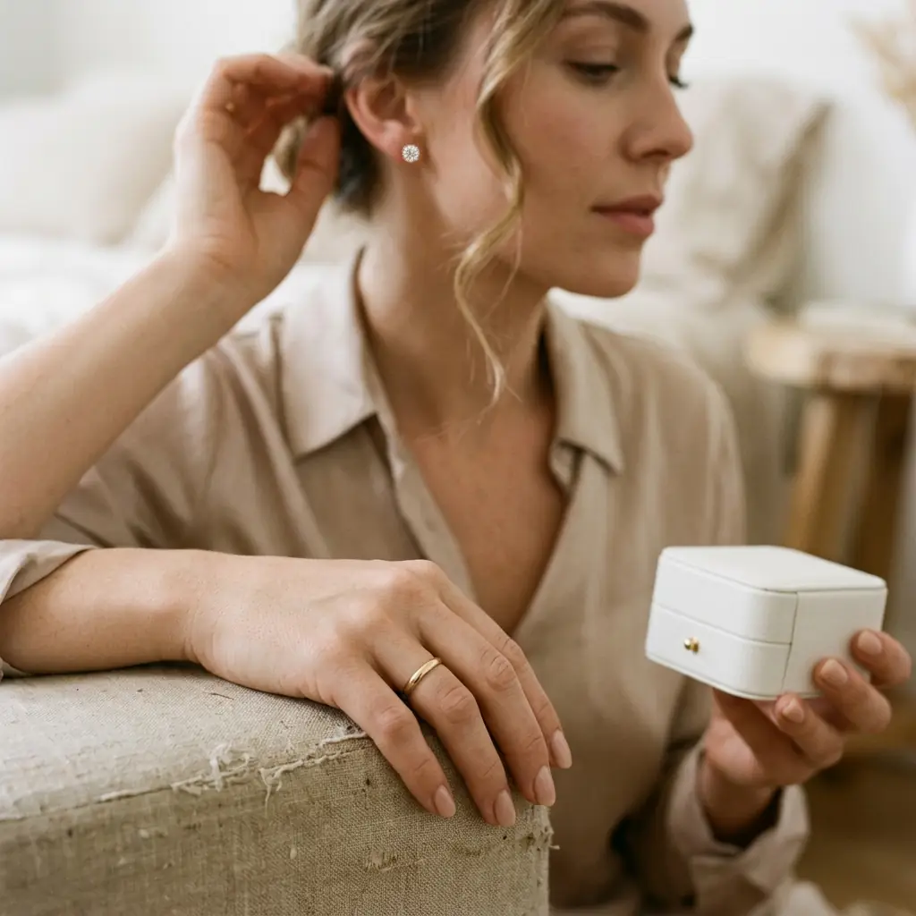 OEM 10K yellow gold lab-grown diamond stud earrings manufacturer — Alpha… OEM 10K yellow gold lab-grown diamond stud earrings manufacturer — custom jewelry manufacturing photo 2