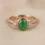 custom 10K rose gold jade engagement ring — custom jewelry manufacturing photo 1