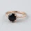 custom 10K rose gold obsidian engagement ring — custom jewelry manufacturing photo 1