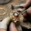 factory direct 22k yellow gold garnet gold mounting making — custom jewelry manufacturing photo 1