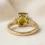 custom 14K yellow gold peridot engagement ring — custom jewelry manufacturing photo 1