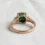 private label 10K rose gold malachite engagement ring supplier — custom jewelry manufacturing photo 1