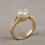custom CAD design for 10K yellow gold lab-grown diamond custom ring — custom jewelry manufacturing photo 1