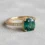 custom 14K yellow gold tourmaline engagement ring — custom jewelry manufacturing photo 1