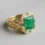 factory direct 18k yellow gold emerald 3D jewelry design service — custom jewelry manufacturing photo 1