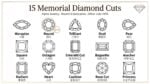 15 memorial diamond cuts chart by Alpha Jewelry: Round base price, other cuts plus 10 percent