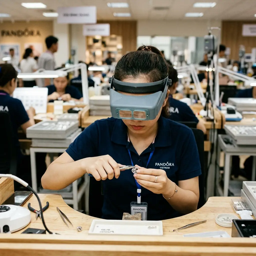 Pandora — World's Largest Fine Jewelry Factory Opens in Vietnam — jewelry industry news editorial photo