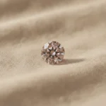 Loose pink memorial diamond, round cut, lab-grown from ashes or hair