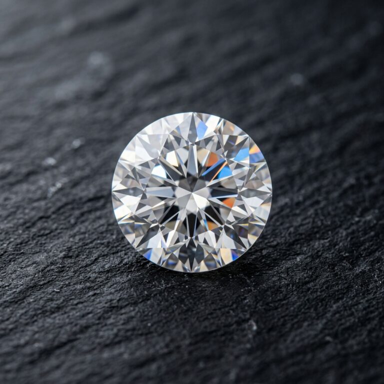 Loose white lab-grown memorial diamond D-E VS look