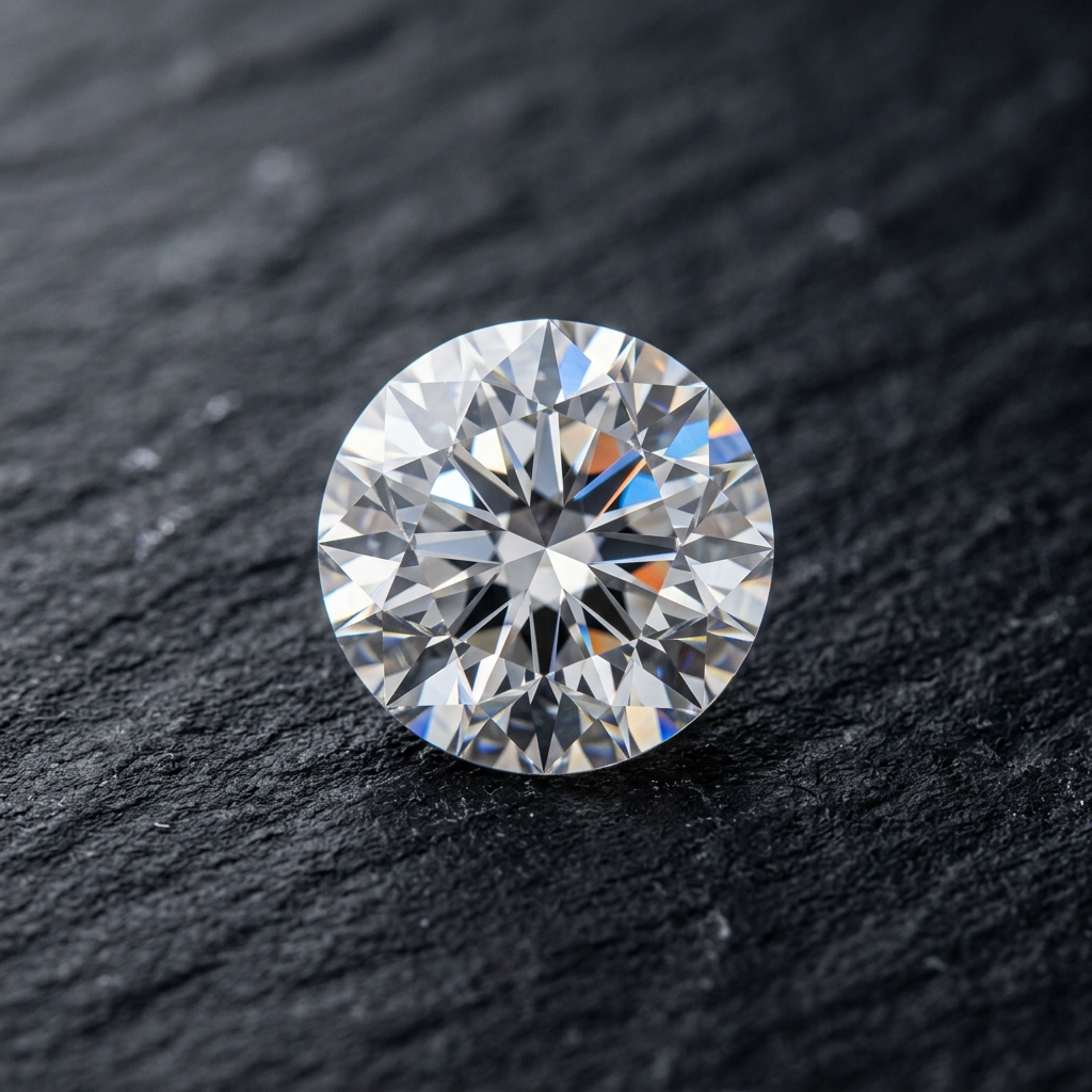 Loose white lab-grown memorial diamond D-E VS look