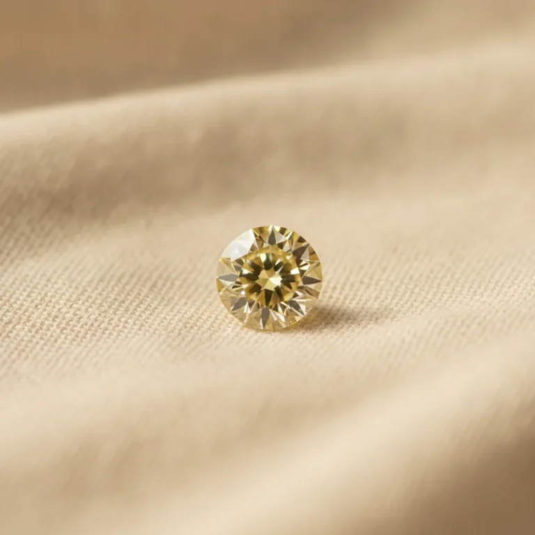 Loose memorial diamond made from ashes or hair